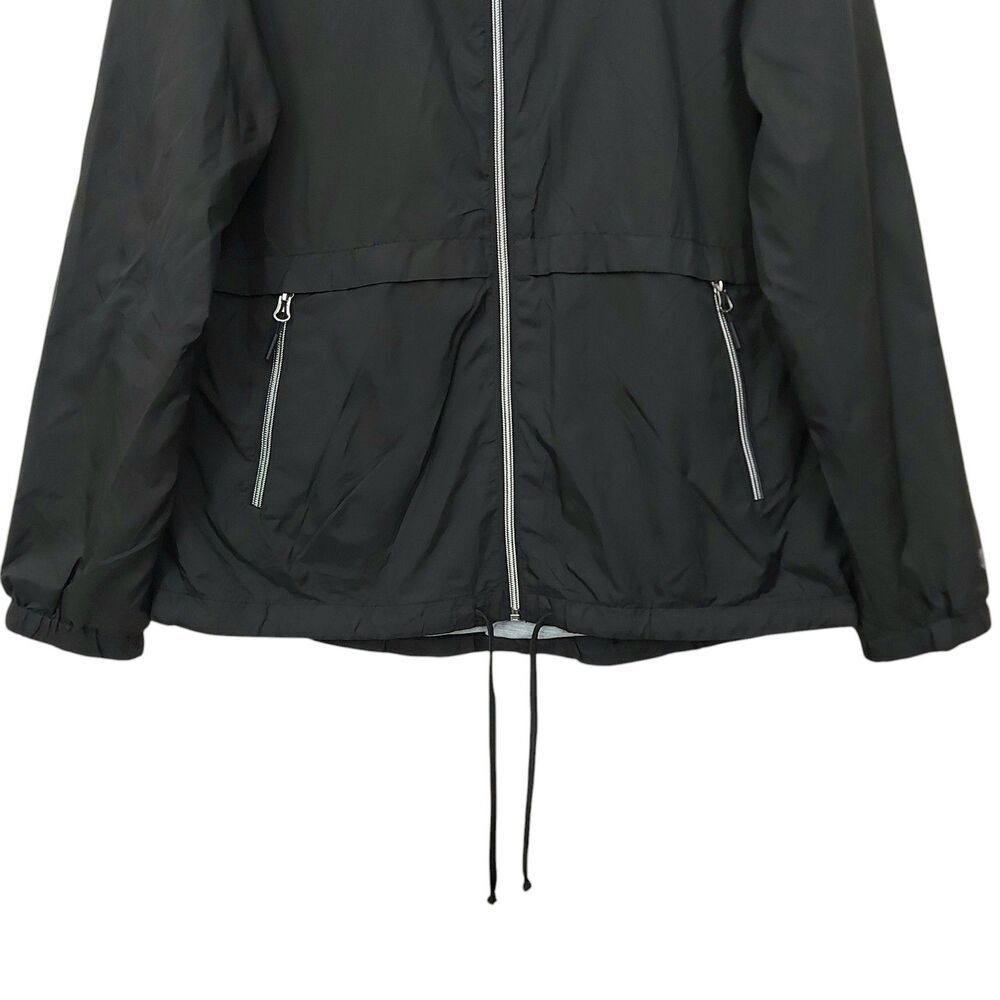Free Country Windbreaker Jacket Mens Medium Black Lined Hooded Full Zip Outdoor - Picture 3 of 12